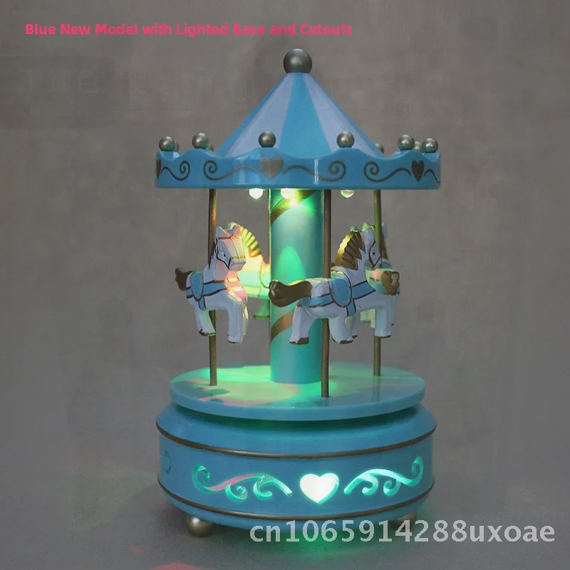 Creative Carousel Music Box with LED Light up down European Style Handmade Wooden Decorative Ornament Pink/Blue Birthday Gift
Creative Carousel Music Box with LED Light up down European Style Handmade Wooden Decorative Ornament Pink/Blue Birthday Gift