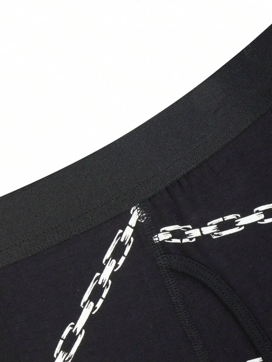 5 Pcs Breathable Cool Boxer Briefs With Chain Print
5 Pcs Breathable Cool Boxer Briefs With Chain Print