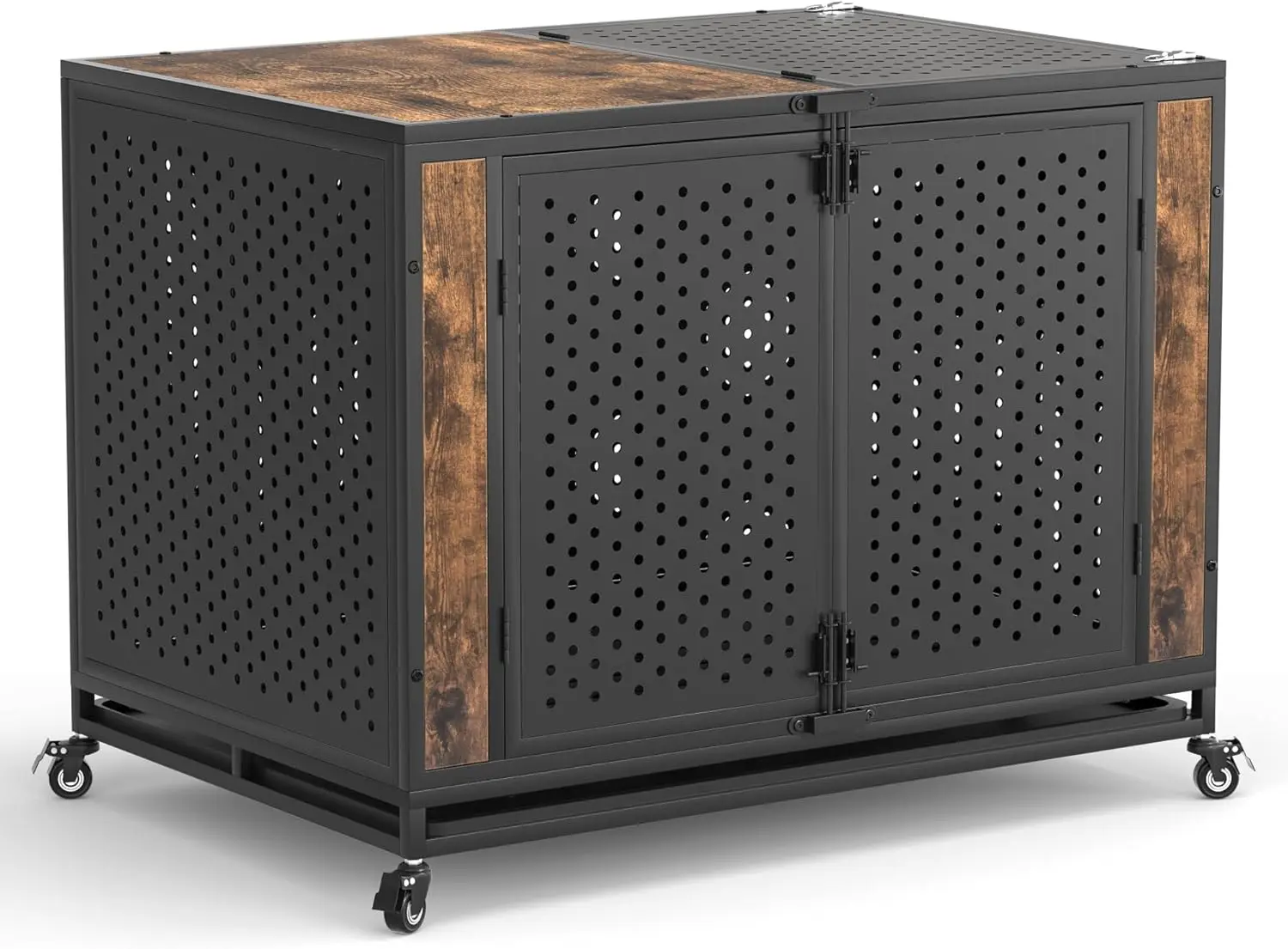 42" Heavy Duty Dog Crate Furniture for Large and Medium Dogs, Enclosed Design with 0.5 inch Holes, Indestructible Metal Kennel
42" Heavy Duty Dog Crate Furniture for Large and Medium Dogs, Enclosed Design with 0.5 inch Holes, Indestructible Metal Kennel