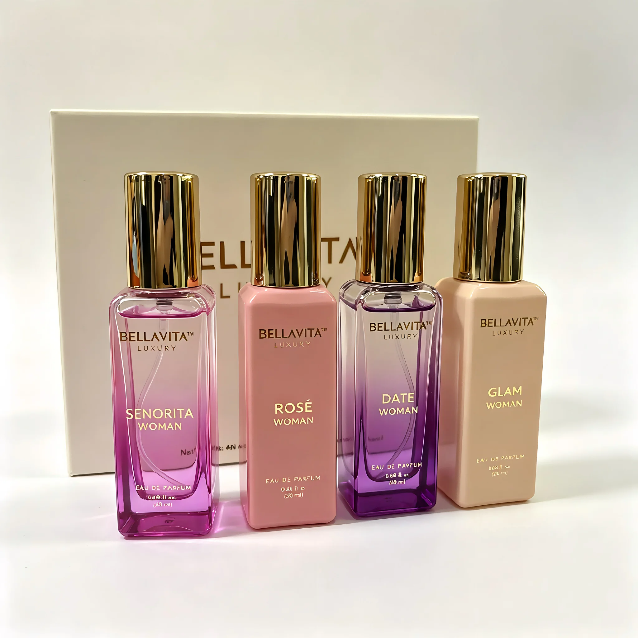 Luxury Bellavita Women Fragrance Gift Set 4 Bottles 80ml 2.71oz, Soft Romantic Blossom Scent Daily Wear Gift
Luxury Bellavita Women Fragrance Gift Set 4 Bottles 80ml 2.71oz, Soft Romantic Blossom Scent Daily Wear Gift