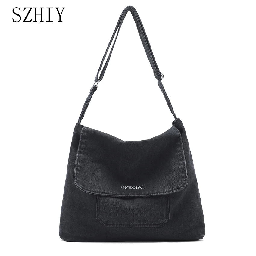 Designer Denim Bag Minimalist Student Denim Crossbody Bag Large Capacity Minimalist Single Shoulder Bag New Unisex Mailman Tote 
Designer Denim Bag Minimalist Student Denim Crossbody Bag Large Capacity Minimalist Single Shoulder Bag New Unisex Mailman Tote