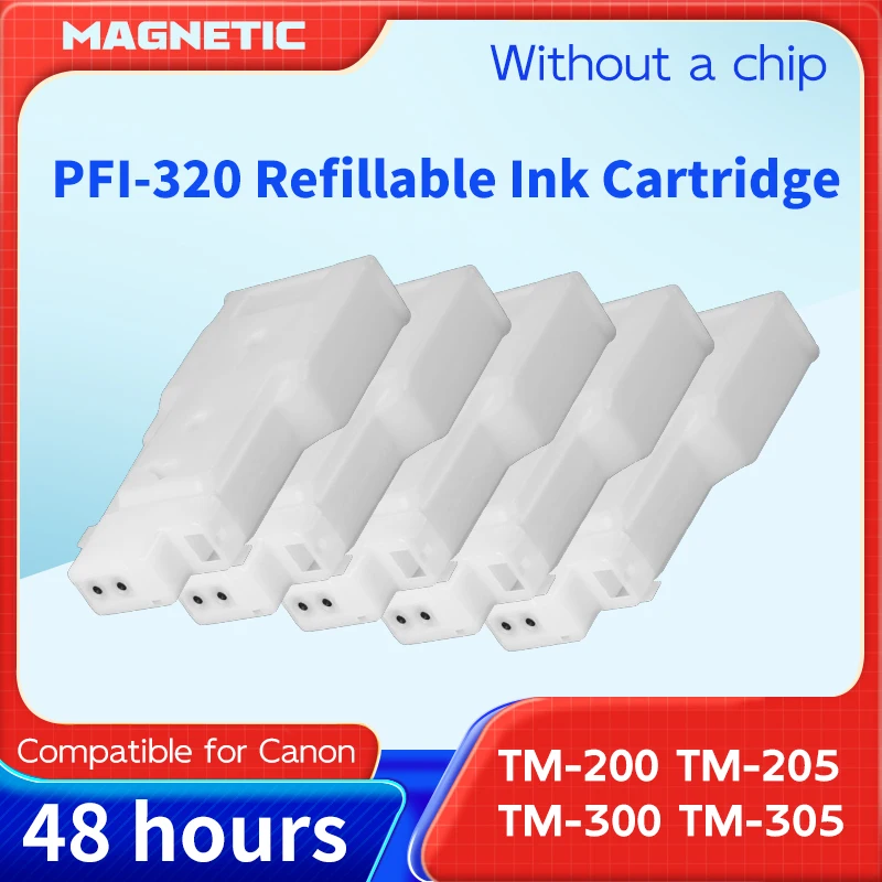 300 мл 5 цветов многоразовый картридж без чипов PFI-320 PFI320 для принтера Canon TM-200 TM200 TM-205 TM-305 TM300 
300 мл 5 цветов многоразовый картридж без чипов PFI-320 PFI320 для принтера Canon TM-200 TM200 TM-205 TM-305 TM300