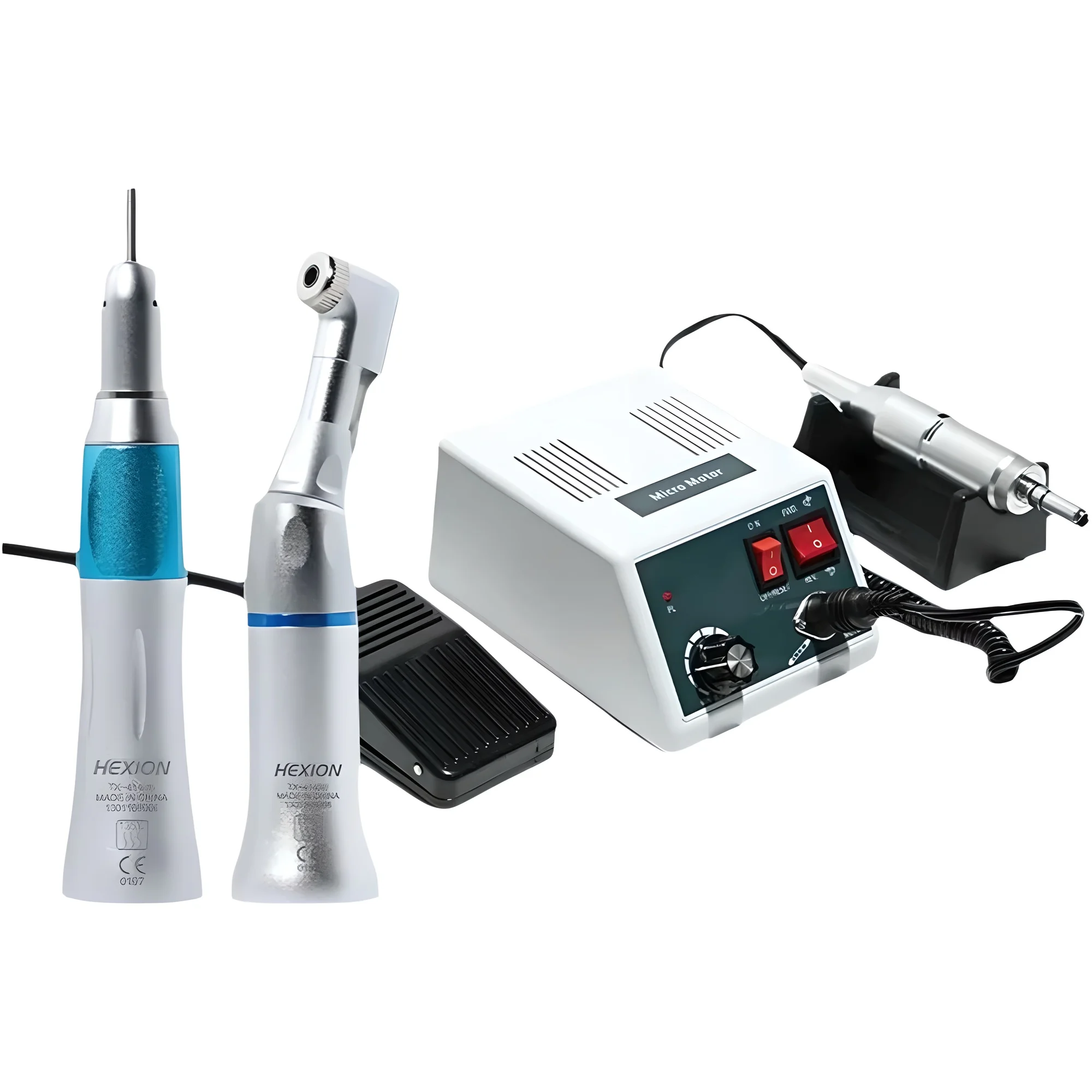 Dental Lab Micro Motor with Straight & Contra Angle Handpieces, 35000 RPM, for Polishing & Drilling
Dental Lab Micro Motor with Straight & Contra Angle Handpieces, 35000 RPM, for Polishing & Drilling