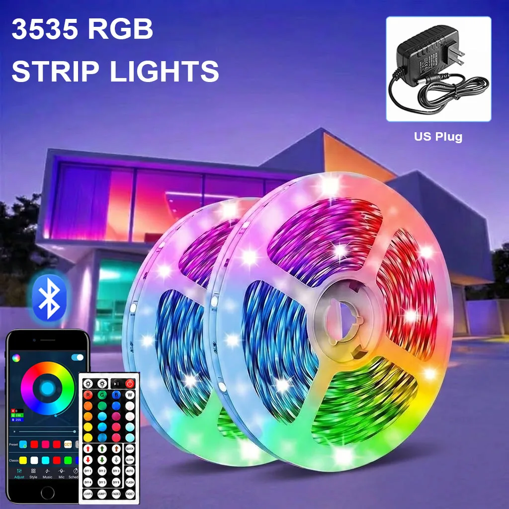 30M/98.42FT LED Strip Lights, RGB Color Changing LED Light Strips Kit with 44 Keys Ir Remote, Bluetooth App Control Led Lights for Bedroom, Kitchen, Living Room TV Back light, Home Ambient Decoration (US Plug)
30M/98.42FT LED Strip Lights, RGB Color Changing LED Light Strips Kit with 44 Keys Ir Remote, Bluetooth App Control Led Lights for Bedroom, Kitchen, Living Room TV Back light, Home Ambient Decoration (US Plug)