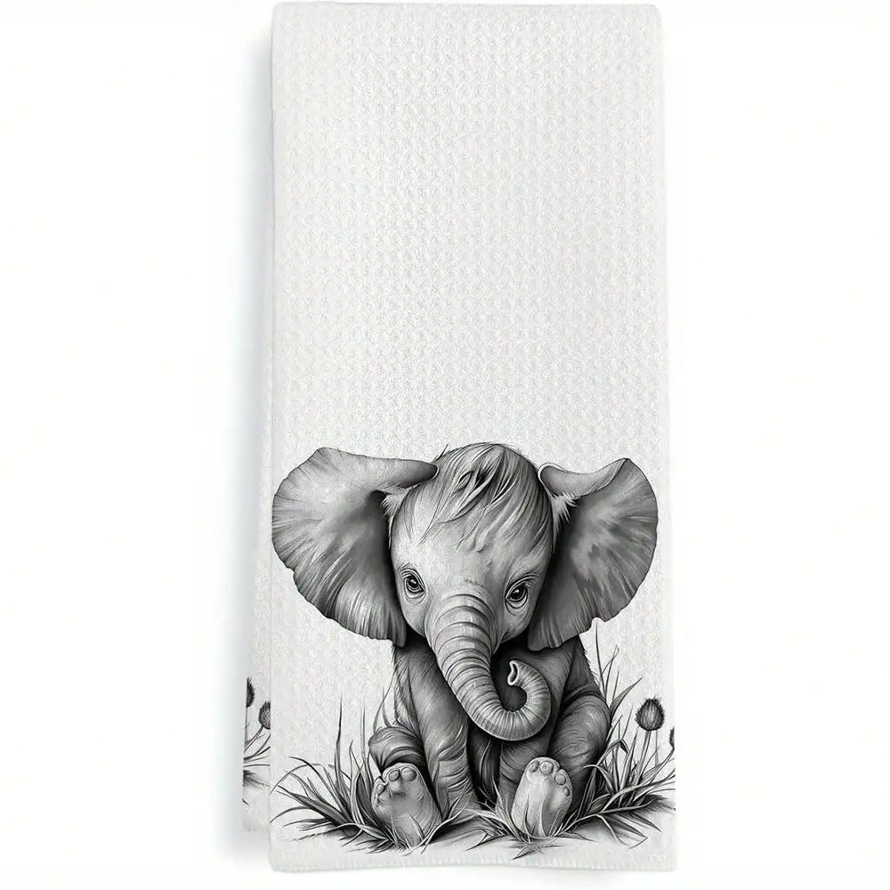 1 Elephant-Themed Hand Towel For Bathroom Decoration - Cute Elephant And Baby Elephant Patterns, Soft Decorative Dish Towels For Kitchens, Living Rooms And Rooms, Elephant-Themed Gifts, Suitable For Women And Men
1 Elephant-Themed Hand Towel For Bathroom Decoration - Cute Elephant And Baby Elephant Patterns, Soft Decorative Dish Towels For Kitchens, Living Rooms And Rooms, Elephant-Themed Gifts, Suitable For Women And Men