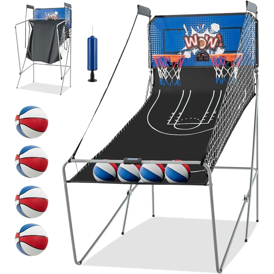 Foldable Dual Shot Basketball Arcade Game with Electronic Scoring System for Indoor and Outdoor Use Offers 8 Interactive Game M
Foldable Dual Shot Basketball Arcade Game with Electronic Scoring System for Indoor and Outdoor Use Offers 8 Interactive Game M