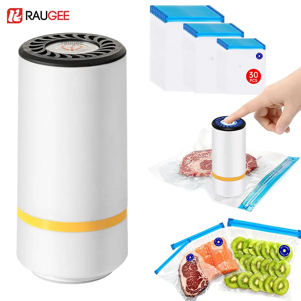 Mini Vacuum Sealer Pump Electric Air Pump Rechargeable Food Vacuum Packer with Food Vacuum Sealer Bags Food Fresh Packaging Bag
Mini Vacuum Sealer Pump Electric Air Pump Rechargeable Food Vacuum Packer with Food Vacuum Sealer Bags Food Fresh Packaging Bag