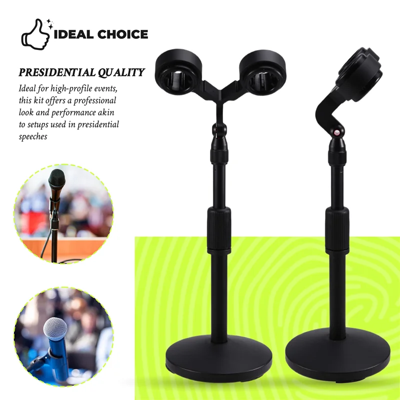 CABE-Dual Microphone Stand Kit For SM57 Universal Twin Support Shock Mount Presidential Microphone Installation
CABE-Dual Microphone Stand Kit For SM57 Universal Twin Support Shock Mount Presidential Microphone Installation
