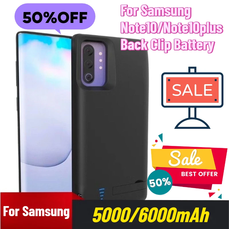 5000/6000mAh for Samsung Note10/Note10plus Back Clip Battery Phone Case Mobile Power Bank
5000/6000mAh for Samsung Note10/Note10plus Back Clip Battery Phone Case Mobile Power Bank