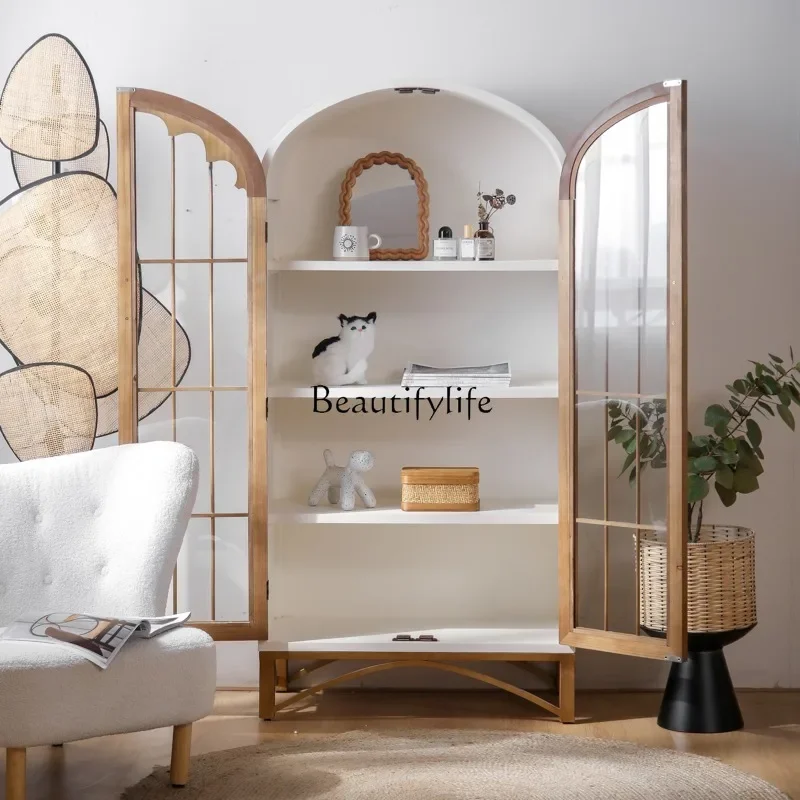 Solid wood glass door French locker living room decoration display entrance cabinet
Solid wood glass door French locker living room decoration display entrance cabinet