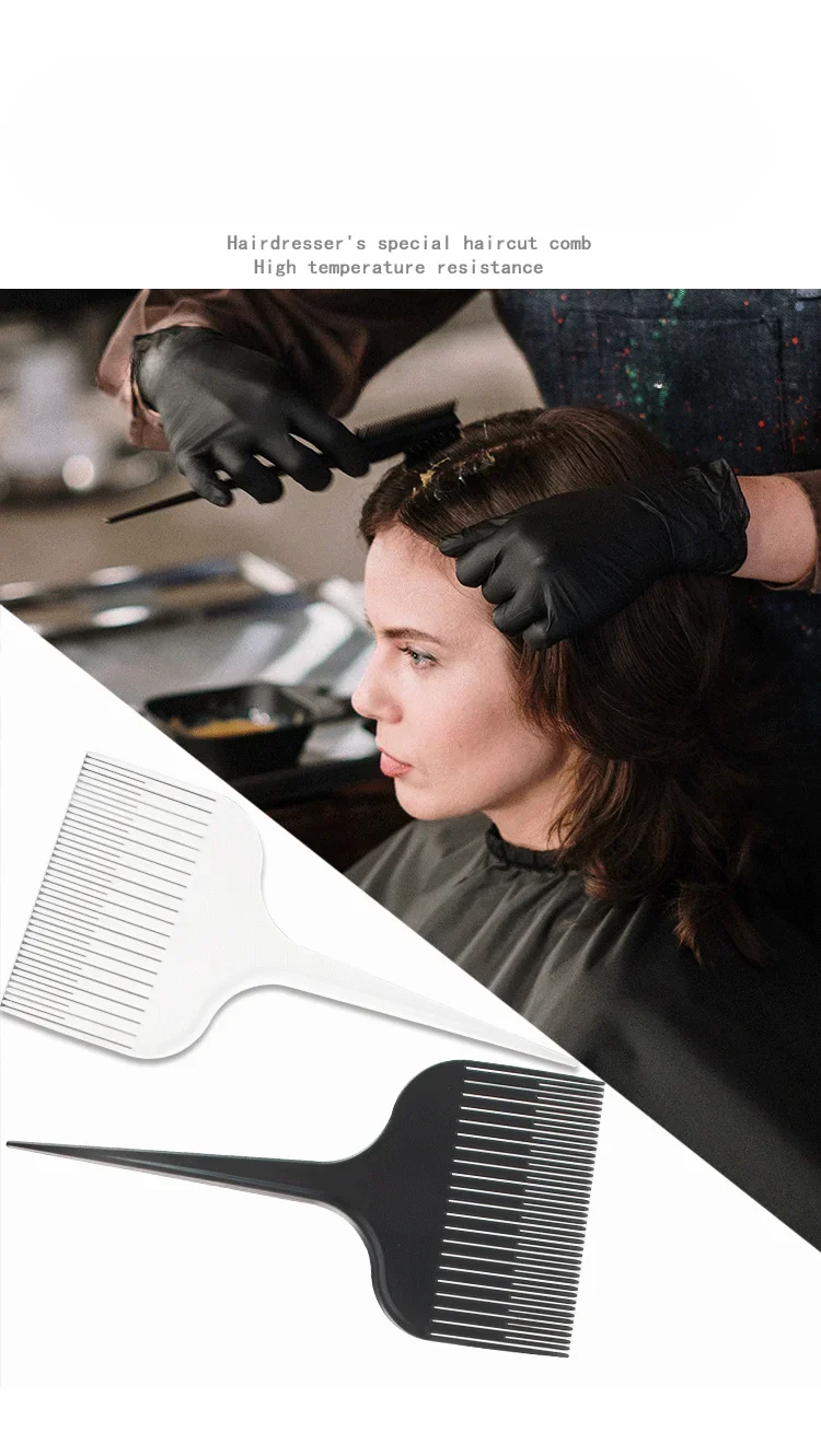 Color plastic decontamination anti-static cutting comb carbon fiber dye hair comb
Color plastic decontamination anti-static cutting comb carbon fiber dye hair comb