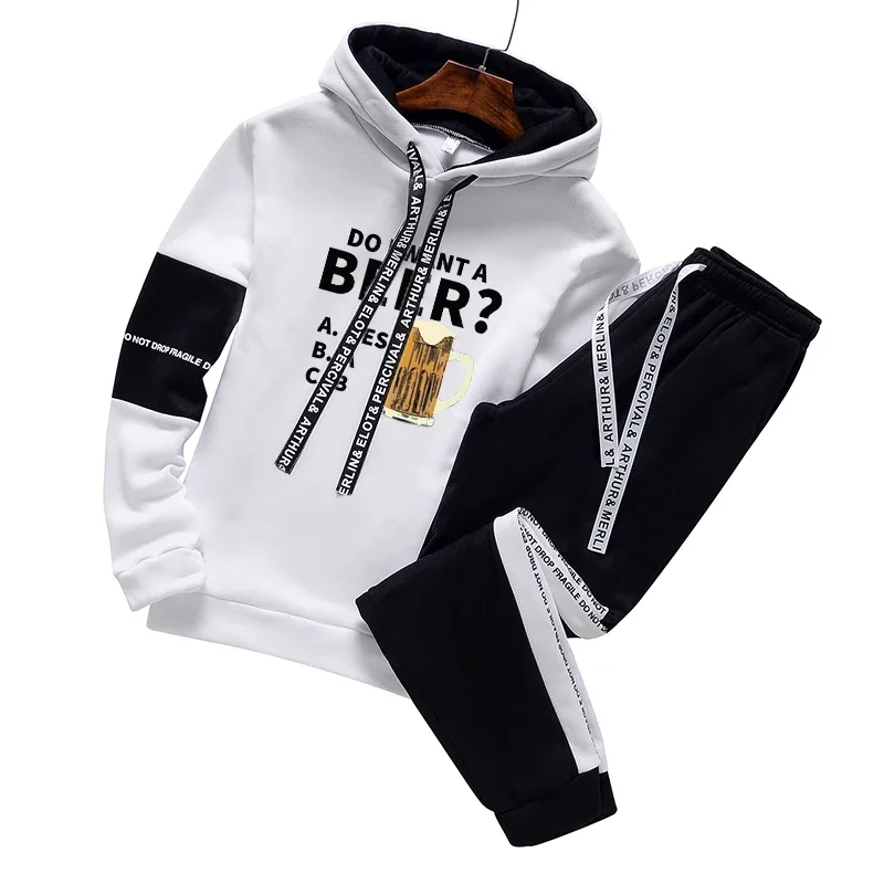 Mens Autumn Tracksuit Print Hooded Sweatshirt Suit High Quality Long Sleeve Sportswear Set Jogging sports Casual Warm Clothing
Mens Autumn Tracksuit Print Hooded Sweatshirt Suit High Quality Long Sleeve Sportswear Set Jogging sports Casual Warm Clothing