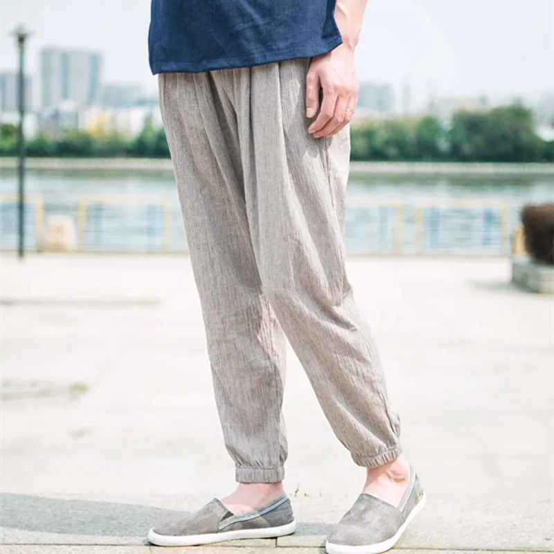 New Cotton Linen Casual Harem Pants Men Joggers Comfortable Summer Trousers Male Chinese Style Soft Flax Pants Men Harajuku
New Cotton Linen Casual Harem Pants Men Joggers Comfortable Summer Trousers Male Chinese Style Soft Flax Pants Men Harajuku