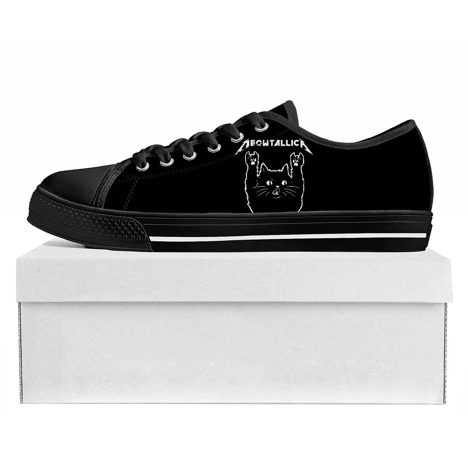 Кроссовки Cat Meowtallica Rock Band Pop Low Top для мужчин, женщин и подростков, повседневные кеды из канваса, обувь для пар, индивидуальный дизайн
Кроссовки Cat Meowtallica Rock Band Pop Low Top для мужчин, женщин и подростков, повседневные кеды из канваса, обувь для пар, индивидуальный дизайн