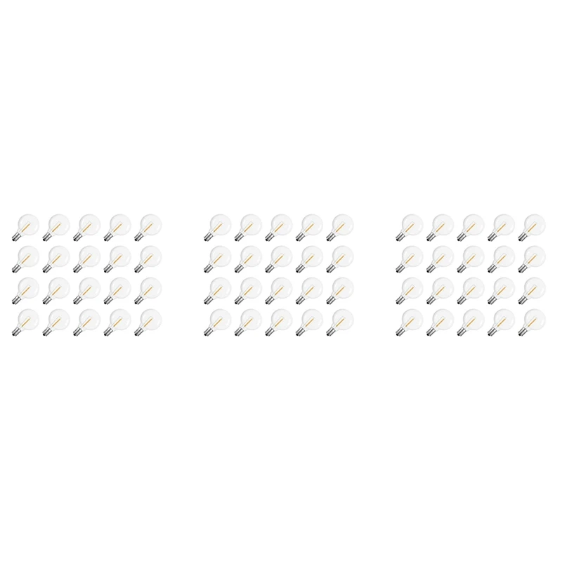 60 Pcs G40 LED Replacement Light Bulbs E12 Screw Base Shatterproof LED Globe Bulbs For Solar String Lights Warm
60 Pcs G40 LED Replacement Light Bulbs E12 Screw Base Shatterproof LED Globe Bulbs For Solar String Lights Warm