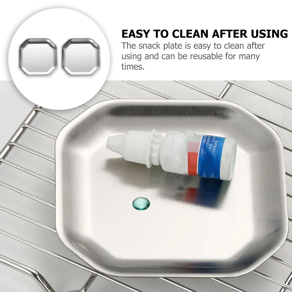 2Pcs Octagonal Dishes Stainless Appetizer Plates Small Pickle Plates Easy Clean Reusable Creative Tableware Dishes
2Pcs Octagonal Dishes Stainless Appetizer Plates Small Pickle Plates Easy Clean Reusable Creative Tableware Dishes