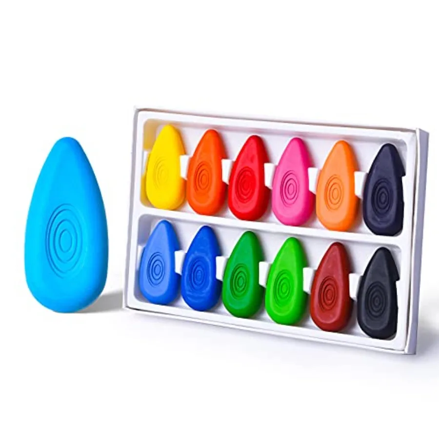 Crayons for 12 Colors, Non Toxic Washable Crayons for Toddlers 1-3, Unbreakable Easy-Grip Water-Drop Shape for Little Hands, Ar
Crayons for 12 Colors, Non Toxic Washable Crayons for Toddlers 1-3, Unbreakable Easy-Grip Water-Drop Shape for Little Hands, Ar