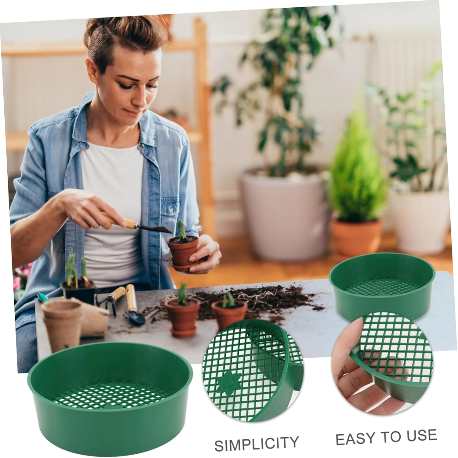 10 Pcs Plastic Mesh Sieve Gardening Riddle Hand Tools Sieves Plant for Screen Pan Toys Si
10 Pcs Plastic Mesh Sieve Gardening Riddle Hand Tools Sieves Plant for Screen Pan Toys Si