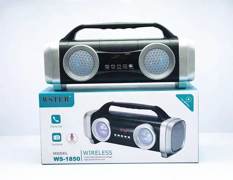 Оригинальный WSTER WS1850 поддержка USB TF карты FM-радио трендовые продукты 2021 Новые поступления наружная акустическая система
Оригинальный WSTER WS1850 поддержка USB TF карты FM-радио трендовые продукты 2021 Новые поступления наружная акустическая система