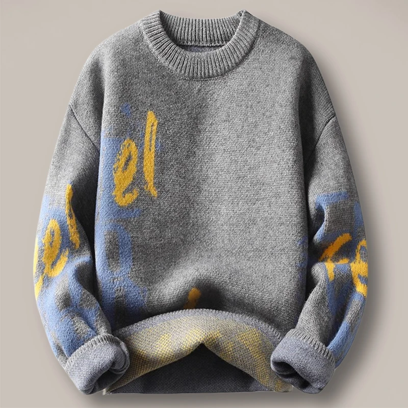 Teenage Men's Fleece Lined Thickened Casual round Neck Knitted Sweater Autumn Winter Stylish Base Layer Shirt Student Leisure
Teenage Men's Fleece Lined Thickened Casual round Neck Knitted Sweater Autumn Winter Stylish Base Layer Shirt Student Leisure