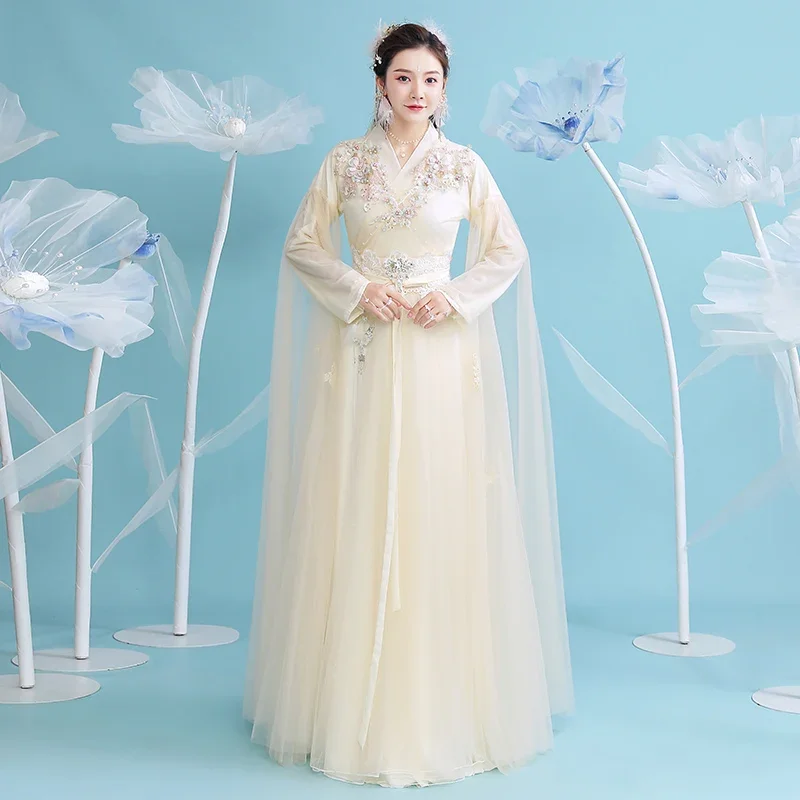 WATER Ancient Costume Hanfu Set Dresses Women's Elegant Chinese Style Traditional Fairy Classical Dance Performance Girls
WATER Ancient Costume Hanfu Set Dresses Women's Elegant Chinese Style Traditional Fairy Classical Dance Performance Girls