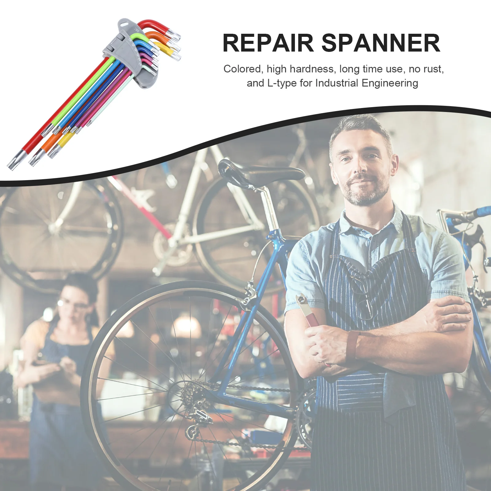 9Pcs Colored Steel Hexagon Wrenches Multi-Function Repair Spanner Kit Anti-Rust High Hardness Handle Universal Hand
9Pcs Colored Steel Hexagon Wrenches Multi-Function Repair Spanner Kit Anti-Rust High Hardness Handle Universal Hand