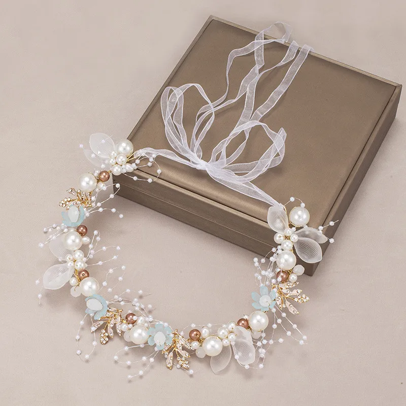 Girl Bridal Headband Party Wedding Elegant Imitated Pearl Hair Jewelry Adjustable Long Flower Wreath Bride Garland Hoop Headband
Girl Bridal Headband Party Wedding Elegant Imitated Pearl Hair Jewelry Adjustable Long Flower Wreath Bride Garland Hoop Headband