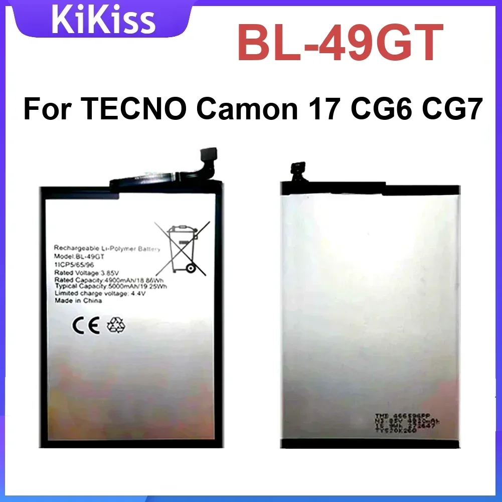 Mobile Phone Battery Rechargeable High Quality For TECNO Camon 17 CG6 CG7 BL-49GT
Mobile Phone Battery Rechargeable High Quality For TECNO Camon 17 CG6 CG7 BL-49GT
