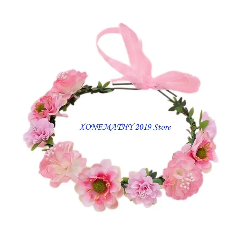 F42F Floral Garlands Crown Hair Wreath Bright Color Flower Headbands Women Bride Flower Crown for Stall Market
F42F Floral Garlands Crown Hair Wreath Bright Color Flower Headbands Women Bride Flower Crown for Stall Market