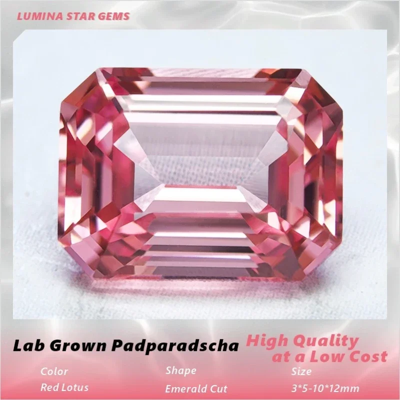 TNEW Lab Grown Padparadscha Red Lotus Color Emerald Cut Selectable AGL Certificate Gemstone Charms DIY Top Jewelry Making Materi
TNEW Lab Grown Padparadscha Red Lotus Color Emerald Cut Selectable AGL Certificate Gemstone Charms DIY Top Jewelry Making Materi