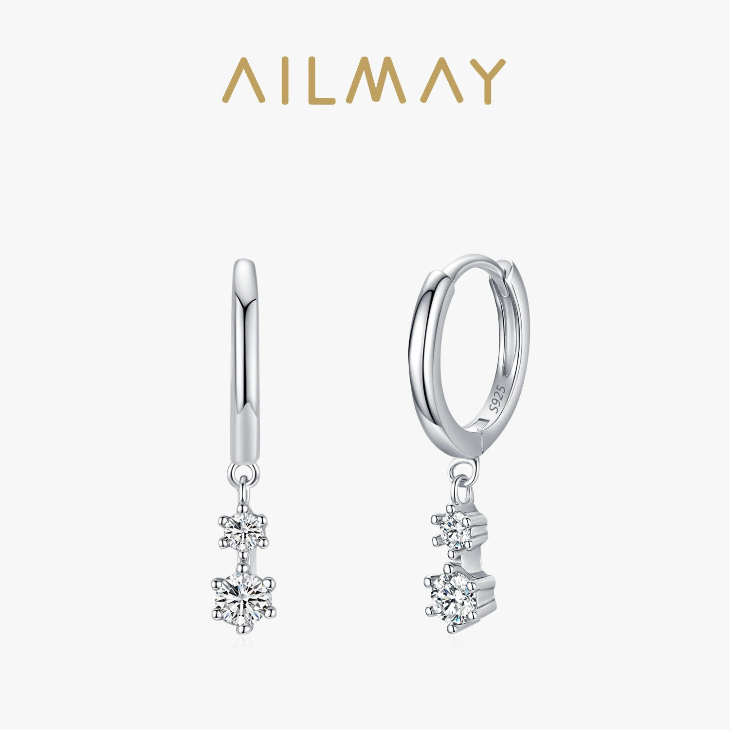 Ailmay Trendy 925 Sterling Silver Double Round Zircon Drop Earring for Women Geometric Fine Jewelry Gifts
Ailmay Trendy 925 Sterling Silver Double Round Zircon Drop Earring for Women Geometric Fine Jewelry Gifts