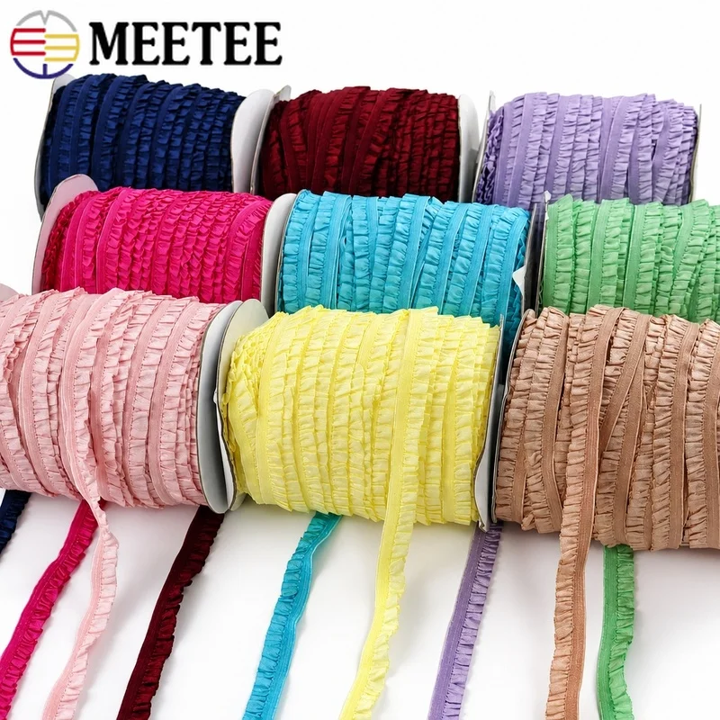 20/40Meters 10mm Elastic Band Pleated Stretch Ribbon Lace Trim for Hairband Clothes Decoratve Laces DIY Craft Sewing Accessories
20/40Meters 10mm Elastic Band Pleated Stretch Ribbon Lace Trim for Hairband Clothes Decoratve Laces DIY Craft Sewing Accessories
