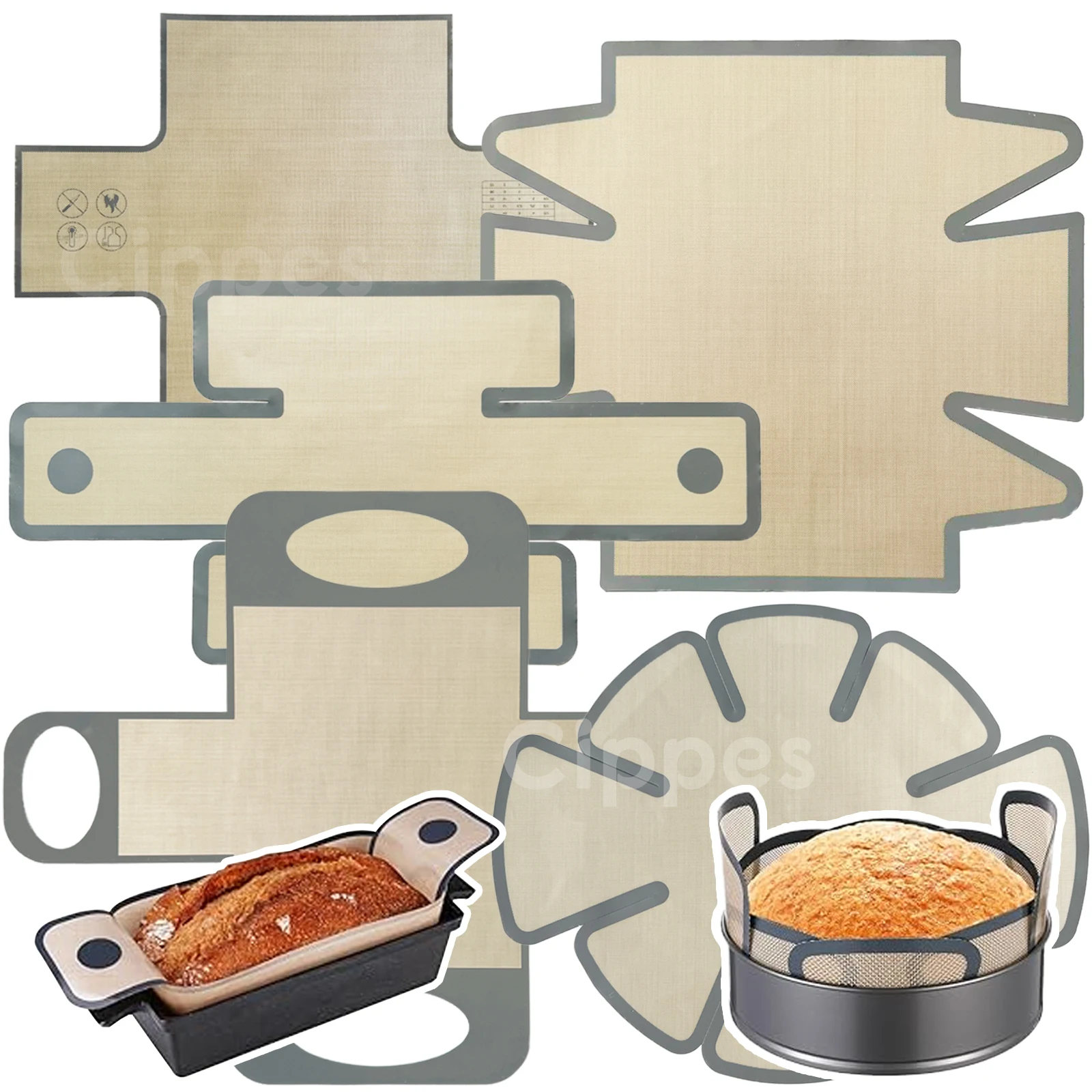 Силиконовые вкладыши для сковороды для хлеба, многоразовые антипригарные длинные ручки для выпечки форм для хлеба, для форм для хлеба 9x5 дюймов, термостойкие
Силиконовые вкладыши для сковороды для хлеба, многоразовые антипригарные длинные ручки для выпечки форм для хлеба, для форм для хлеба 9x5 дюймов, термостойкие