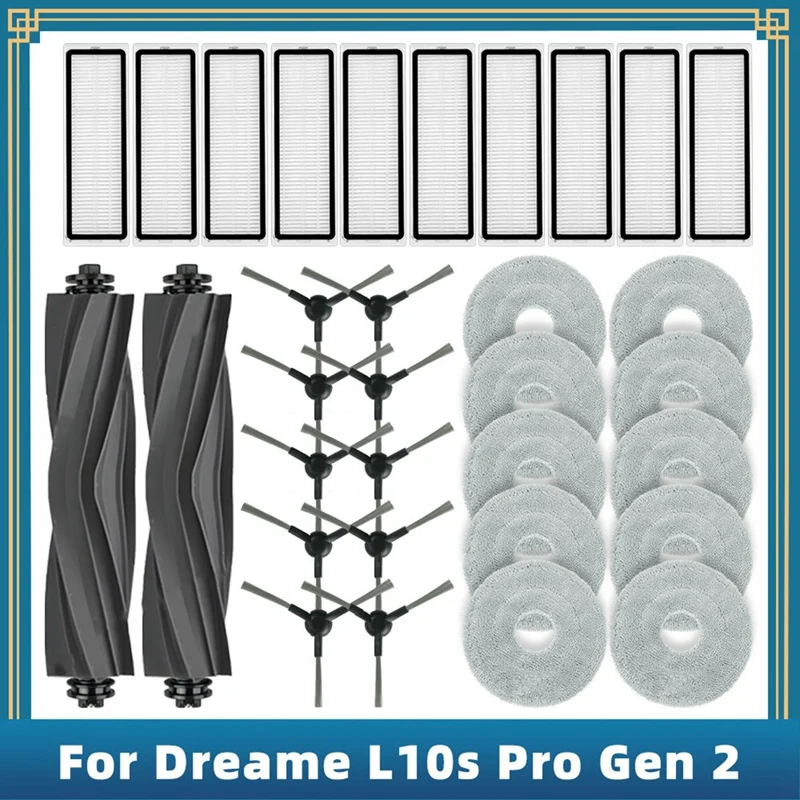 B06B-32PCS Accessories Kit For Dreame L10s Pro Gen 2 Vacuum Cleaner Replacecment Parts Main Side Brush Filter Mop Cloth
B06B-32PCS Accessories Kit For Dreame L10s Pro Gen 2 Vacuum Cleaner Replacecment Parts Main Side Brush Filter Mop Cloth