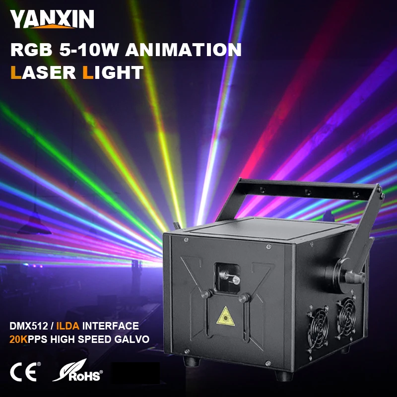 5W 10W RGB ILDA Animation Laser Scanner Bluetooth APP DMX Control Stage Light DJ Disco Wedding Home Party Club Dance Performance
5W 10W RGB ILDA Animation Laser Scanner Bluetooth APP DMX Control Stage Light DJ Disco Wedding Home Party Club Dance Performance