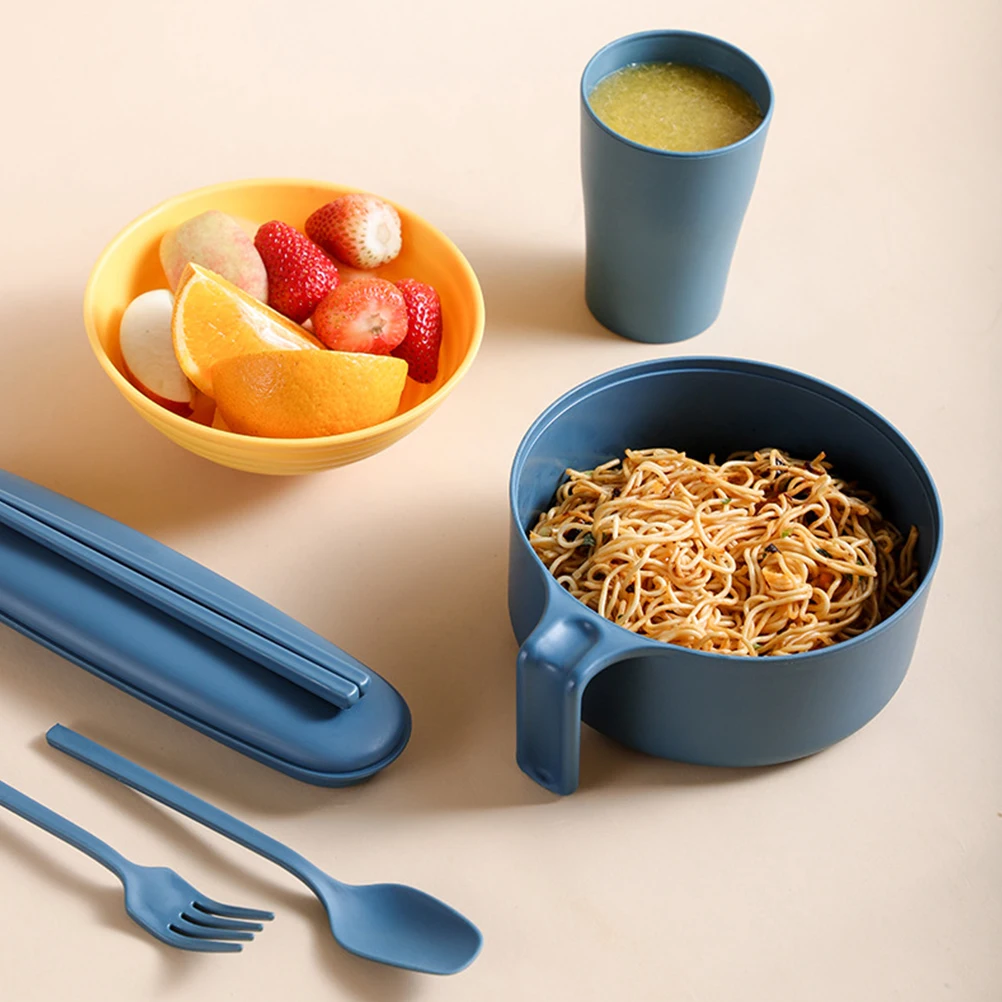 Ramen Bowl Set 1 Spoon Fork Cup Lunch Box Bowl Portable Tableware Straw Material Safe Lightweight Travel Office Camping
Ramen Bowl Set 1 Spoon Fork Cup Lunch Box Bowl Portable Tableware Straw Material Safe Lightweight Travel Office Camping