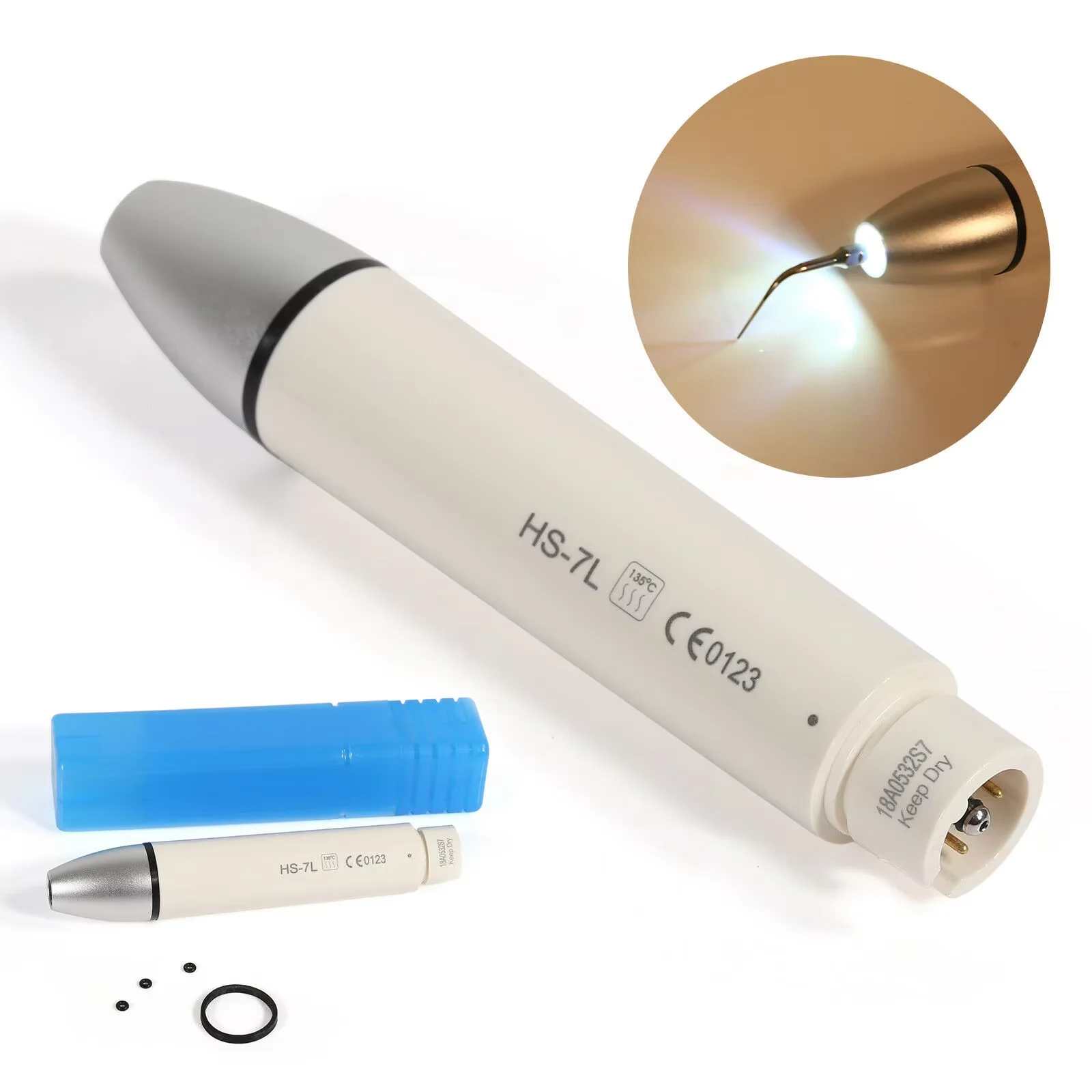 Ultrasonic Piezo Dental Scaler Handpiece with LED light For DTE SATELEC HS-7L
Ultrasonic Piezo Dental Scaler Handpiece with LED light For DTE SATELEC HS-7L