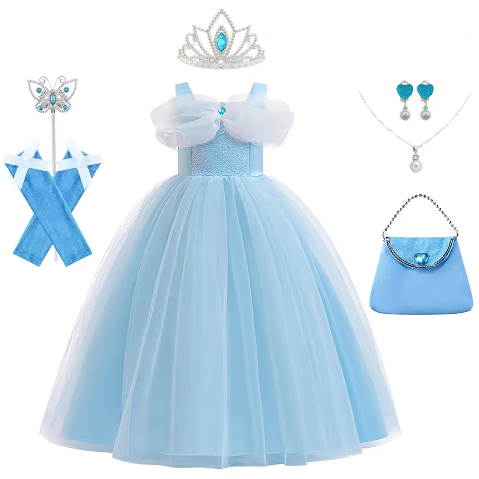 Flower Girl Dress Cinderella Cosplay Costume Girl Elsa Performing Ball Gown Halloween Party Dress Kids Casual Outfit Summer
Flower Girl Dress Cinderella Cosplay Costume Girl Elsa Performing Ball Gown Halloween Party Dress Kids Casual Outfit Summer