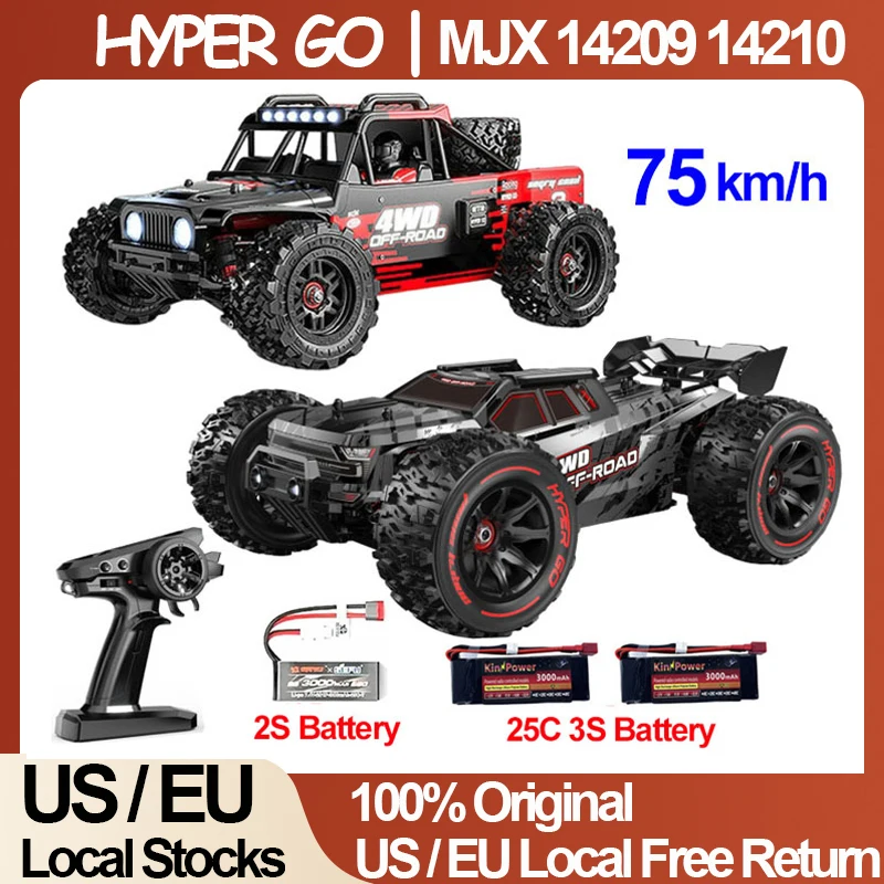 MJX 14209 14210 V3.0 1/14 RC Car 75km/h Brushless Hyper Go 2.4G Remote Control 4WD Off-road Racing RC Truck Electric Hobby Toy
MJX 14209 14210 V3.0 1/14 RC Car 75km/h Brushless Hyper Go 2.4G Remote Control 4WD Off-road Racing RC Truck Electric Hobby Toy