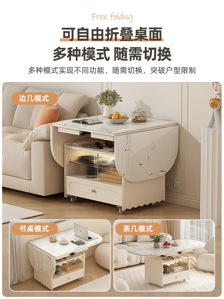 Japanese-style slabs do not occupy local deformation, coffee table saves space, small apartment living room, sofa side table
Japanese-style slabs do not occupy local deformation, coffee table saves space, small apartment living room, sofa side table
