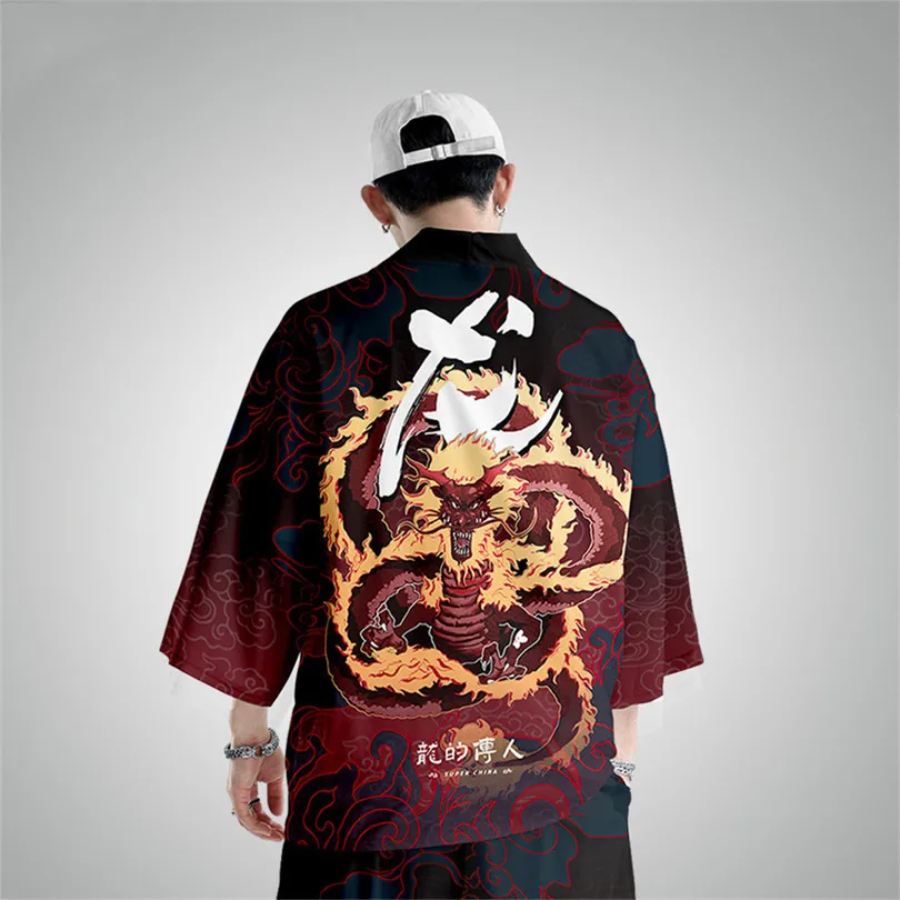 Samurai Crane Cardigan Chinese Dragon Print Haori Women Men Kimono Cosplay Tops Blouse Yukata Japanese Traditional Clothing
Samurai Crane Cardigan Chinese Dragon Print Haori Women Men Kimono Cosplay Tops Blouse Yukata Japanese Traditional Clothing