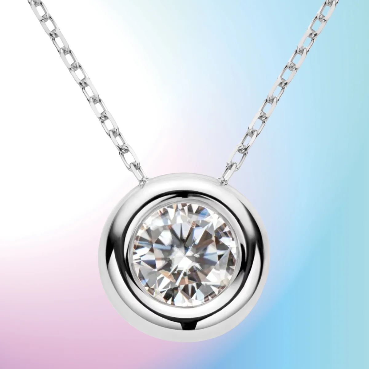 New Stingy Bubble Necklace Sterling Silver 925 Simple Big Brand Flat Replacement D Color Moissanite Pendant 
New Stingy Bubble Necklace Sterling Silver 925 Simple Big Brand Flat Replacement D Color Moissanite Pendant