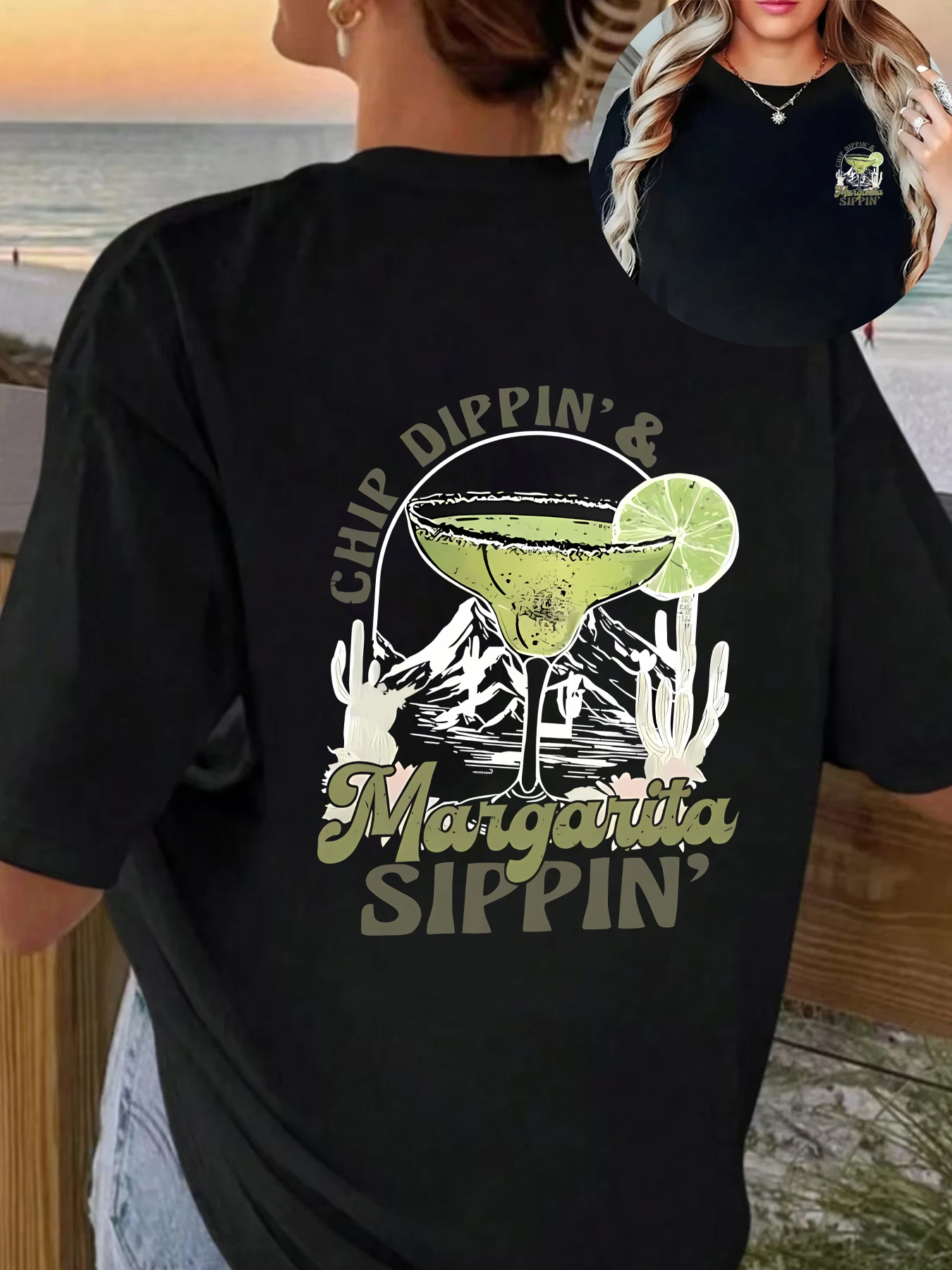 Cactus Plus size women's round neck short sleeve T-shirt with elastic half sleeves and trendy prints
Cactus Plus size women's round neck short sleeve T-shirt with elastic half sleeves and trendy prints