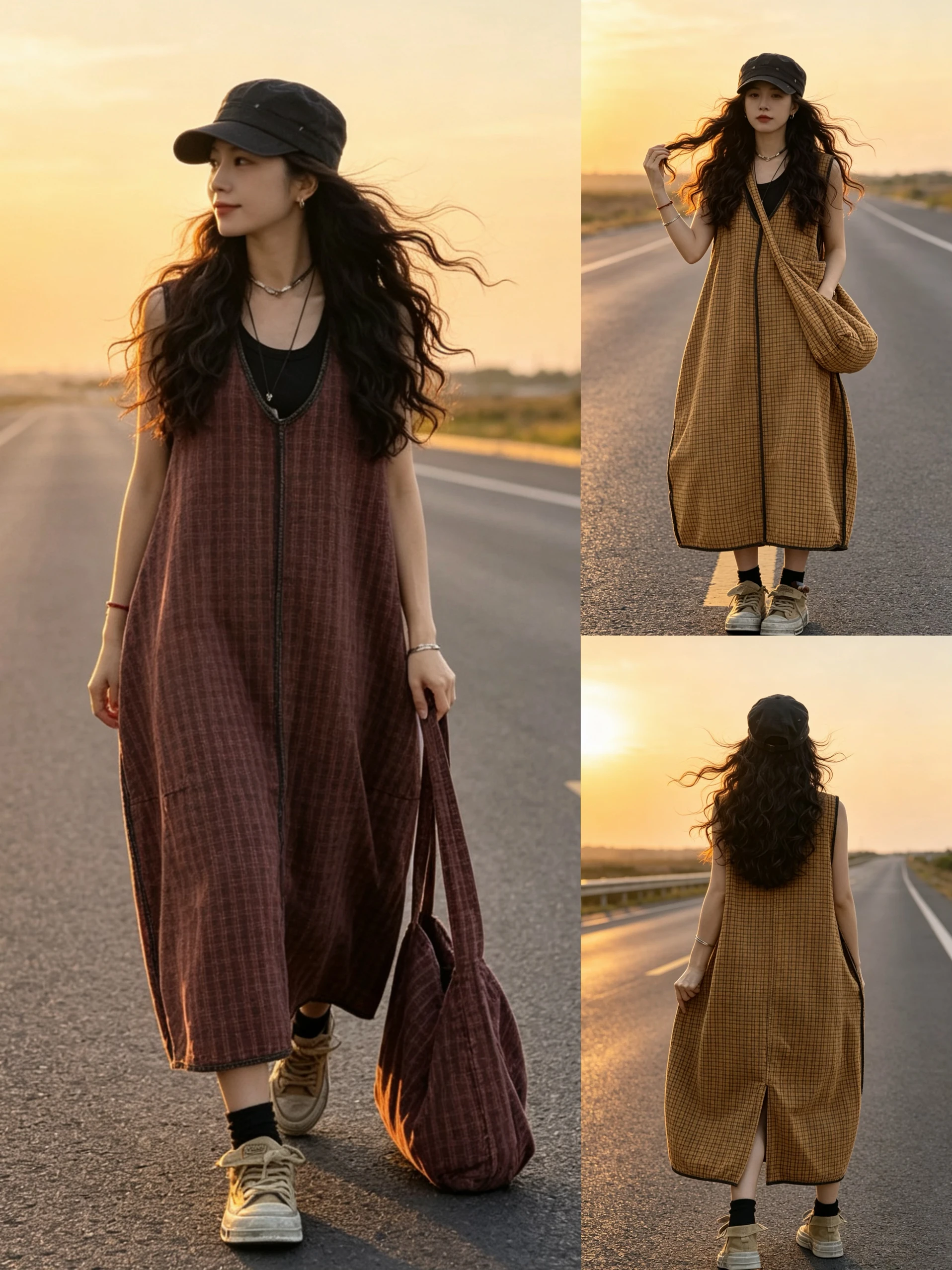Original Spring Summer Plaid Sleeveless Women's Dress Loose Casual Versatile Fashion High Waist Cotton A-Line Vest Dress
Original Spring Summer Plaid Sleeveless Women's Dress Loose Casual Versatile Fashion High Waist Cotton A-Line Vest Dress