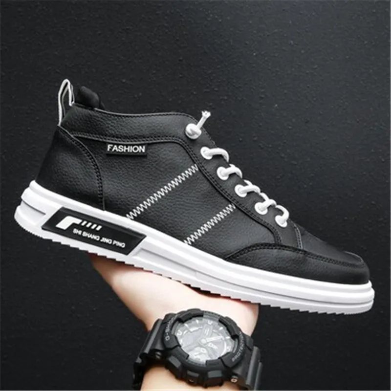 Осенняя кожаная удобная мужская обувь с круглым носком, новинка 2025, повседневные кроссовки, модные трендовые белые туфли, уличная повседневная мужская обувь
Осенняя кожаная удобная мужская обувь с круглым носком, новинка 2025, повседневные кроссовки, модные трендовые белые туфли, уличная повседневная мужская обувь