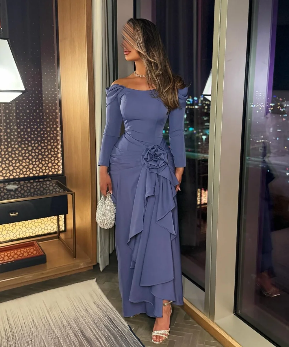 Customized Pastrol Jersey Handmade Flower Pleat Ruched Draped Straight Off-the-shoulder Midi Dresses Bespoke Occasion Dresses
Customized Pastrol Jersey Handmade Flower Pleat Ruched Draped Straight Off-the-shoulder Midi Dresses Bespoke Occasion Dresses