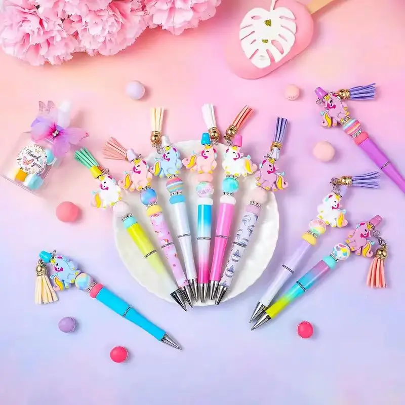 8Pcs Super Cute Cartoon Flying Horse DIY Beaded Pen Ballpoint Pen Set Gift
8Pcs Super Cute Cartoon Flying Horse DIY Beaded Pen Ballpoint Pen Set Gift