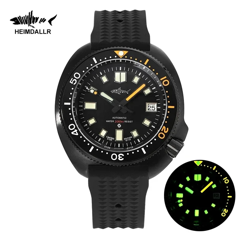 Heimdallr Men's watches 44mm PVD 6105 Diver Watch Japan NH35 Movement Automatic 200M Waterproof Ceramic Bezel Wristwatch
Heimdallr Men's watches 44mm PVD 6105 Diver Watch Japan NH35 Movement Automatic 200M Waterproof Ceramic Bezel Wristwatch