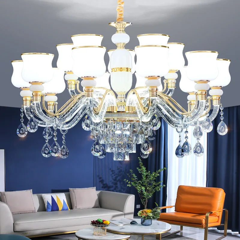 Crystal Chandelier Living Room Lamp European Style Luxury Atmosphere Villa Hall Main Light New Dining Room Lamps
Crystal Chandelier Living Room Lamp European Style Luxury Atmosphere Villa Hall Main Light New Dining Room Lamps