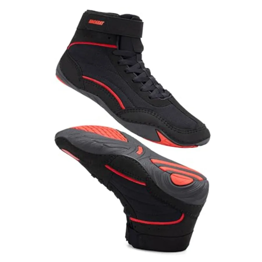 NACARAT Men's Wrestling Shoes High Top Boxing Boots and Weightlifting Sneakers with Non-Slip Sole, Breathable Mesh Combat Sport
NACARAT Men's Wrestling Shoes High Top Boxing Boots and Weightlifting Sneakers with Non-Slip Sole, Breathable Mesh Combat Sport